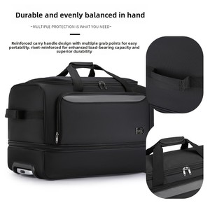Sac de voyage pliable en tissu Oxford grande capacité, imperméable et durable, avec fermeture éclair, pour déménagement, voyage d'affaires, école, rangement de couettes - Product Image 2