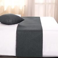 Ensemble de couvre-lit simple et taie d'oreiller décorative de luxe pour hôtel 5 étoiles, en satin 100% polyester, vente en gros