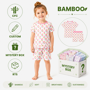 Ensemble de pyjamas <span class=keywords><strong>pour</strong></span> enfants Little Glow Kid, de haute qualité, légers et frais <span class=keywords><strong>pour</strong></span> l'été, en bambou, avec chemise et short <span class=keywords><strong>pour</strong></span> <span class=keywords><strong>frère</strong></span> et sœur - Product Image 4