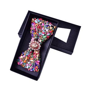 All'ingrosso uomo colorato di cristallo farfallino regalo Set per la festa di nozze - Product Image 2