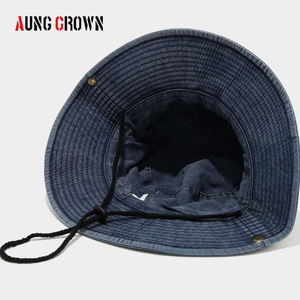 Sombrero de Pescador Lavado para Campamento y Senderismo al Aire Libre para Mujer, Sombrero de Pesca de Ala Ancha con Protección Solar para Hombre, <span class=keywords><strong>Gorra</strong></span> con Visera - Product Image 5