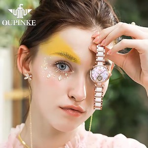 นาฬิกาข้อมืออัตโนมัติ Oupinke <span class=keywords><strong>3183</strong></span> กันน้ำ เข็มเรืองแสง หรูหรา สำหรับสุภาพสตรี - Product Image 3