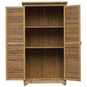 Outdoor Waterproof Garden Tool House Double Door Garden Storage Cabinet With Large Storage Space