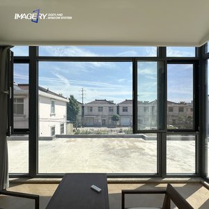 Nuovo Design Finestra a Battente in Alluminio con Taglio Termico e Isolamento Acustico, Vetro Temperato, Colore Personalizzato per Edifici - Product Image 4