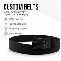 Ceinture tactique réglable à cliquet pour homme en sangle de nylon avec boucle en alliage à verrouillage automatique, idéale pour les activités décontractées, la randonnée, le quotidien, avec logo personnalisé