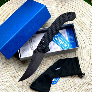 Navaja de Bolsillo Plegable Portátil para Supervivencia y Camping, Hoja S90V con Punta de Lanza, Mango G10, Personalizable OEM para Uso Diario al Aire Libre - Product Image 1