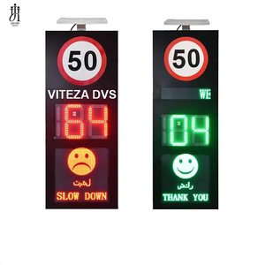 ป้ายจำกัดความเร็วแบบเรดาร์ตรวจจับการเคลื่อนไหวของยานพาหนะ พร้อมไฟ LED พลังงานแสงอาทิตย์ คุณภาพสูง แสดงผลการเตือนการจราจร พร้อมหน้าตายิ้ม - Product Image 4