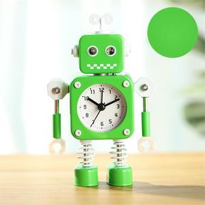 Hot Bán Vuông <span class=keywords><strong>Robot</strong></span> Bàn Sáng Tạo Đồng Hồ Đầu Giường Kim Loại Máy Tính Để Bàn Đồng Hồ Báo Thức Câm Phim Hoạt Hình Sinh Viên Đồng Hồ - Product Image 6