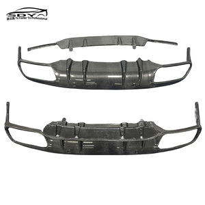 ลิ้นดิฟฟิวเซอร์หลังคาร์บอนไฟเบอร์คุณภาพสูง W205 C63 สำหรับกันชนหลังรถยนต์เมอร์เซเดส-เบนซ์ ซีคลาส C63 คูเป้ - Product Image 3