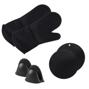 Gants de cuisine en silicone imperméables et isolés, résistants à la chaleur, doublés de polaire, épaissis, antidérapants, mitaines de four - Product Image 5