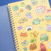 Carnet de collection d'autocollants personnalisables A5 de haute qualité avec papier de support, sans quantité minimale de commande, format A4 A5 personnalisé