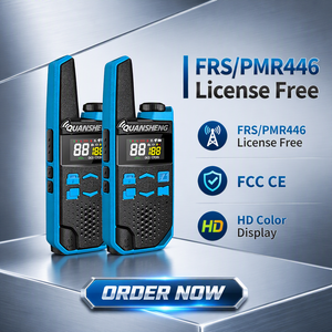QUANSHENG TG-FR1 Two Sets FCC CE Two Way <strong>Radio</strong> FRS PMR446 License Free Practical Knob Walkie Talkie - Product Image 1