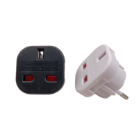 Adaptateur de voyage-UK vers EU Euro Adaptateur européen Prise blanche 2 broches