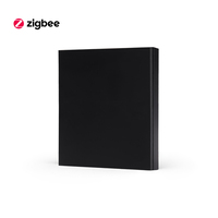 Interrupteur intelligent Zigbee noir en aluminium aviation avec panneau imitation bois, 1/2/3/4/6 gangs, sans fil neutre, pour domotique, IP20