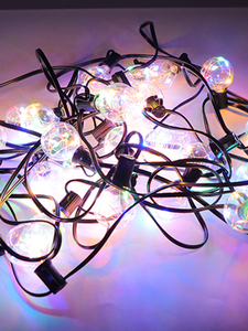 Guirnalda de luces LED de 100 pies, alambre de cobre, 50leds, Bombilla E12 G40, luces de jardín impermeables, guirnalda de luces para exteriores para decoración de bodas - Product Image 5