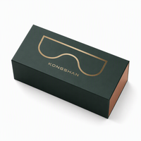 Boîte cadeau de luxe gris anthracite pour lunettes, avec insert rigide personnalisé en feuille d'or rose, fournisseur en gros OEM ODM d'emballages