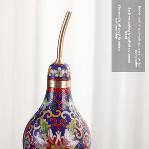 <span class=keywords><strong>Vase</strong></span> décoratif en forme de gourde à corps épais, fait main, pour fleurs paysagères, décoration intérieure, cadeau d'anniversaire pour personnes âgées - Product Image 4