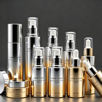 Emballage de Luxe pour Soins de la Peau en Verre Dépoli Clair 30ml 40ml 50ml 60ml 80ml, Contenants Cosmétiques, Flacon Pompe à Lotion en Verre avec Compte-gouttes