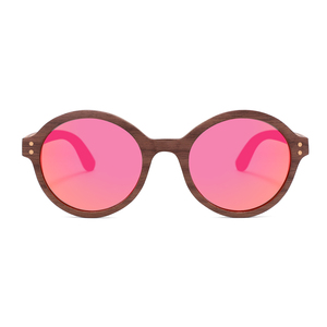 2025 Popular nueva moda monopatín gafas de sol de madera marco redondo primavera bisagra gafas de sol de colores gafas de sol polarizadas mujeres - Product Image 4