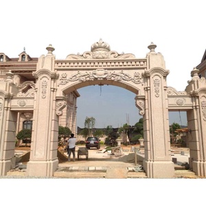 Design europeo della struttura della <span class=keywords><strong>porta</strong></span> del granito del marmo calcareo del portone dell'entrata dell'arco di stile da vendere - Product Image 1