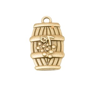 Colgante <span class=keywords><strong>de</strong></span> barrica <span class=keywords><strong>de</strong></span> <span class=keywords><strong>roble</strong></span> <span class=keywords><strong>de</strong></span> aleación <span class=keywords><strong>de</strong></span> zinc con acabado en plata envejecida, con diseño <span class=keywords><strong>de</strong></span> viñedo, para recuerdo <span class=keywords><strong>de</strong></span> visita a bodega, joyería - Product Image 3