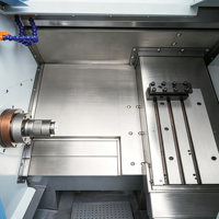 Mesin Bubut CNC Industri YH4645A Tipe Slant-bed Gang-tool untuk Logam dengan Spindle A2-6, untuk Membubut Poros dan Bushing Ukuran Kecil-Sedang