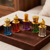 Flacon de parfum de luxe 6 ml en verre avec cadre en filigrane doré, applicateur à bille pour vaporisateur, flacon vintage rechargeable, emballage cadeau, bouchon à vis