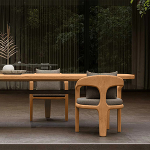 Muebles de Exterior, Juego de Mesa y Sillas de Comedor de Teca, Madera para Patio, Resistente al Agua, Juego de Mesa de Comedor para Jardín - Product Image 2