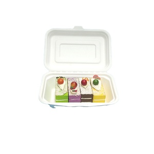 Bagazo <span class=keywords><strong>6</strong></span> pulgadas Concha biodegradable embalaje de alimentos hamburguesa desechable bagazo caja Concha bagazo contenedor de alimentos - Product Image 1