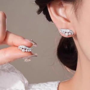 22588DIY Accesorios de Perlas, Pendientes de Plata S925 con Soporte Hueco para Múltiples Cuentas, Pendientes con Cuentas de 3-4mm, Perlas Sueltas - Product Image 4