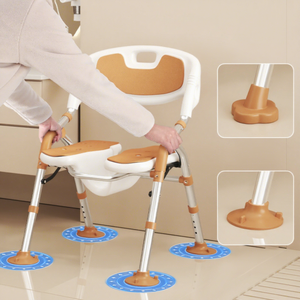 KS Foldable Shower Chair For Seniors And Pregnant Women Aluminum Alloy Non Slip Height Adjustable Bathroom Safety Seat - Product Image 4
