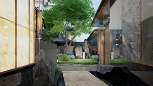 Nexus Villa Design de paysage de parc écologique moderne Planification globale d'écologisation extérieure avec solution de conception graphique de rendu 3D - Product Image 2