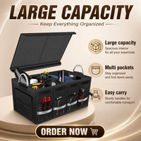 Nouvel Organisateur de Coffre de Voiture en Polyester de Luxe, Portable, Grande Capacité, Boîte de Rangement Pliable