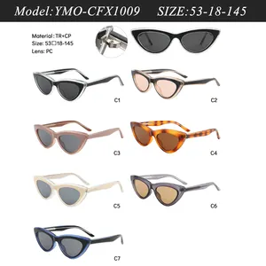 نظارات شمسية 2024 للبيع بالجملة نظارات فاخرة بتصميم مخصص للنساء باللون الأسود نظارات شمسية رجالي باللون المستدير نظارات شمسية للرجال