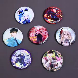 Logo personalizzato in metallo stampato all'ingrosso spilla da balia moda trasparente con bottone in alluminio - Product Image 2