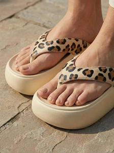 Sandalias EVA de Diseño con Estampado de Leopardo para Mujer, Pantuflas de Interior/Exterior con Suela Suave, Calzado Cómodo de Verano para Parejas - Product Image 4