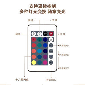 Cross-border best-selling rotating water ripple ambient lamp, creative bedside lamp with dynamic light and shadow flame, square - Product Image 3