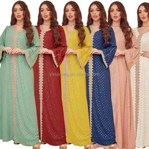高品質のイードアバヤドバイトルコのイスラム教徒のファッション新しいツーピースのアバヤイスラム教徒の女性のドレス