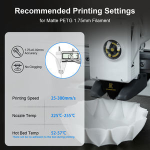 خيوط طابعة ثلاثية الأبعاد NextShapes PETG بدون بكرة، بقطر 1.75 مم، لفة 20 كجم، أبيض شفاف، سريعة وخالية من التشابك، خدمة OEM/ODM - Product Image 4