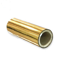 Feuille d'aluminium revêtue de plastique or 17-24mic en rouleau film de stratification thermique métallisé PET pour l'impression de stratification