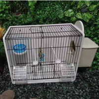 Nouvelle conception de cages d'élevage d'oiseaux simples, 36*17.3*31cm, cage de luxe pour perroquets et canaris, avec plateau et boîte en plastique