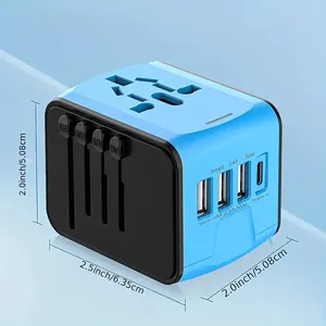 Android Phone Mobile Charger Electrical Plugs Smart World Type-C USB Travel Adapter Multi Port Electric Plug World Universal