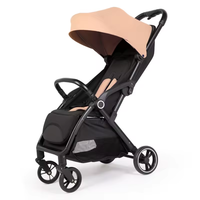 Poussettes de style landau 3-en-1 avec sacs de maman poussette à roulettes une étape pliante poussée bidirectionnelle chaise à pousser haute vue