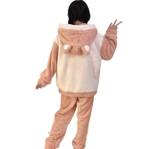 <span class=keywords><strong>Pigiama</strong></span> Termico <span class=keywords><strong>in</strong></span> <span class=keywords><strong>Pile</strong></span> Corallo a Maniche Lunghe da Donna, Invernale, con Fodera Extra Spessa, Design Cartone Animato, <span class=keywords><strong>Taglie</strong></span> <span class=keywords><strong>Forti</strong></span> (fino a 120 kg), <span class=keywords><strong>in</strong></span> Flanella, per il Relax - Product Image 5