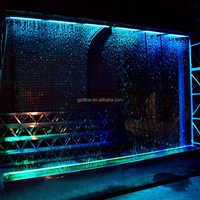 Fontaine numérique, rideau d'eau numérique, cascade, mur d'eau LED personnalisé pour l'aménagement paysager intérieur et extérieur