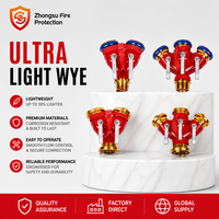 Pembagi Api 3 Arah Ultra Ringan Profesional dengan Sabuk Pengangkut Portabel dan Kopling Storz untuk Operasi Keamanan Industri.