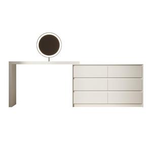 <span class=keywords><strong>Table</strong></span> de maquillage pliante en bois de luxe moderne, meuble extensible et éclairé pour la chambre à coucher, la salle à manger, accès facile à la vie - Product Image 6