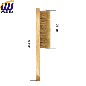 WANJIA dayanıklı yüksek kaliteli arıcılık araçları arı fırça çift satırlar at kılı ahşap saplı Hive araçları modeli WJ808 - Product Image 3