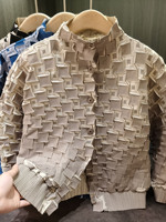 Blouson Bomber Imprimé 3D Contraste de Couleurs Style Japonais Haut de Gamme Nouvelle Collection Tendance Décontracté Coupe Ample Court Idéal pour les Trajets Quotidien Long
