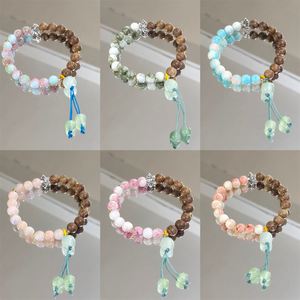 Chinese Style 8mm Agalmatolite <b>Beads</b> Tassel <b>Bracelets</b> Handmade Natural Crystal <b>Bead</b> <b>Bracelet</b> Sandalwood <b>Bead</b> Braided <b>Bracelet</b> - Product Image 4